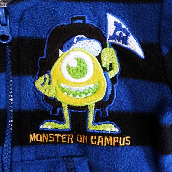 Disney Monster Inc Mike Wazowski Zip-Up Fleece Hoodie 0-3 Months - Picture 8 of 8